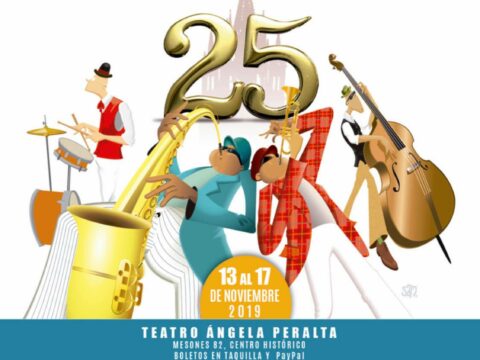 Official Poster of the 25th International Jazz & Blues Festival, San Miguel (2019)